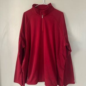 NWT Champion 1/4 Zip Proformance Red Sweatshirt 2xl Loose Fit